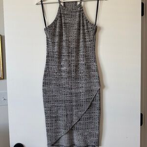 Silence + Noise Gray Printed Dress
